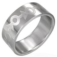 Steel Endless Male Symbol Ring