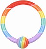NEW- Acrylic Rainbow Captive Ring
