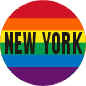 Rainbow New York Button