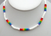 NEW- White & Rainbow Shell Necklace