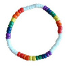 NEW-White & Rainbow Shell Bracelet