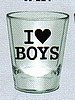 I Love Boys Shot Glass