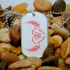 EXCLUSIVE- Red Tribal Dbl Fem Dog Tag