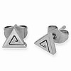 NEW- Steel Triangle Earrings