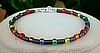 Frosted Tube Hematite Anklet