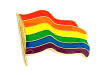 NEW- Rainbow Wave Flag Lapel