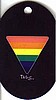 Alum. Rainbow Triangle Dogtag