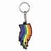 NEW- Wavy Flag Keychain