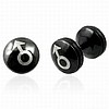 NEW- Black Steel Male Earring