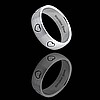 Steel Etched Heart Ring