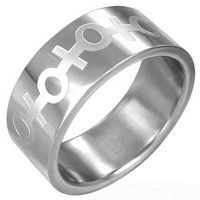 Steel Endless Fem. Symbol Ring