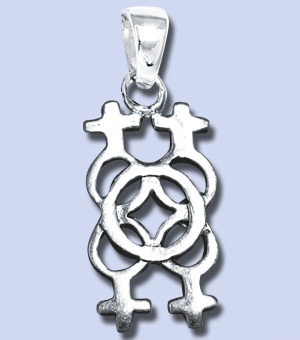 Silver Female Quad Pendant