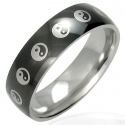 Black Steel Yin Yang Ring