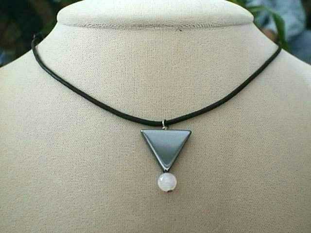 Hematite Triangle Necklace