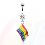 NEW- Rainbow Flag CZ Belly