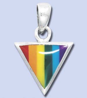 Enamel Triangle Pendant