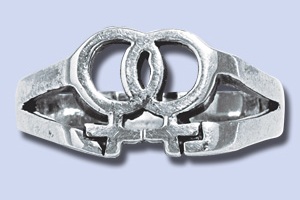 NEW- Sterling Dbl Female Ring