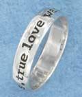 SPECIAL- Sterling "True love waits"  SIZE 5