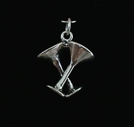 St. Silver Dbl. Martini Charm