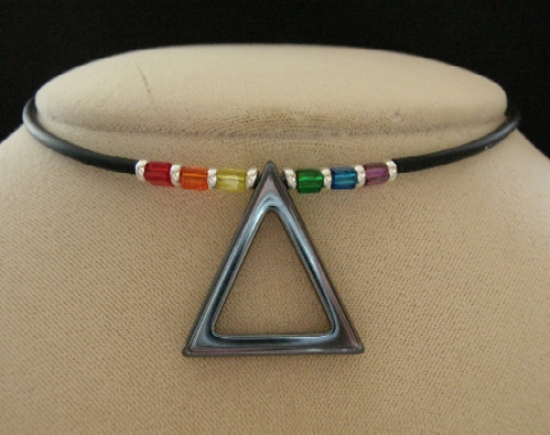 NEW- Memory Wire Triangle Necklace