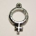 NEW- Female Pewter Pendant Necklace