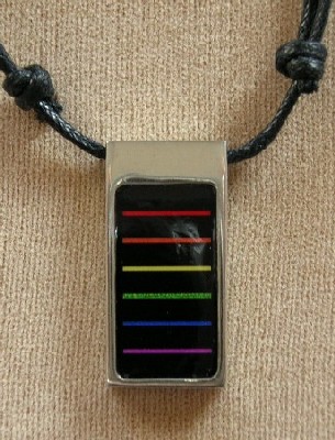 Graphic Rainbow Bar Necklace