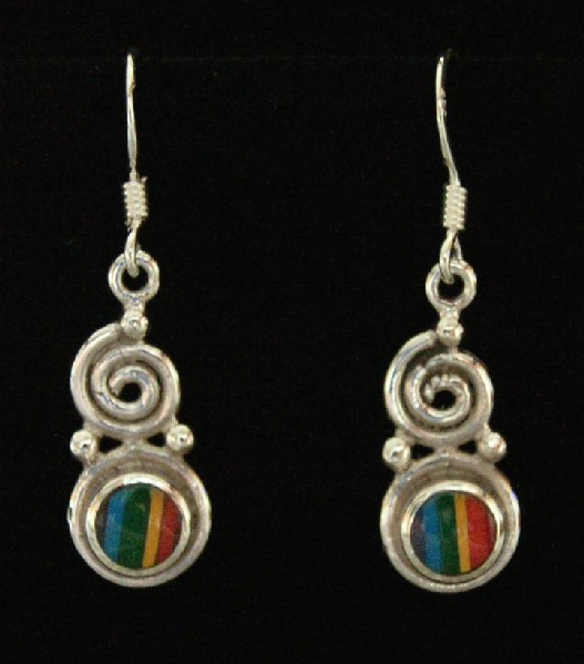 Rainbow Spiral Earrings