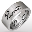 SALE- "Love" Steel Ring