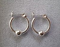 Single Ball Hoop Earrings