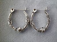 Bali Style Oval Earrings