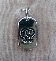 Silver Dbl Women's Dog Tag