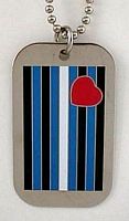 Leather Flag DogTag