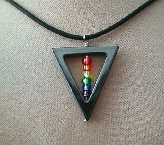 Rainbow Triangle Necklace
