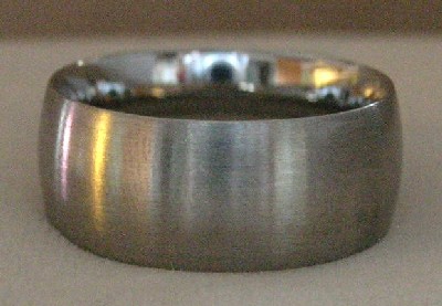 CLEARANCE- Steel Wide Brushed Ring