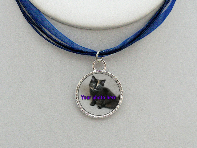 CUSTOM- Round Photo Pendant Necklace