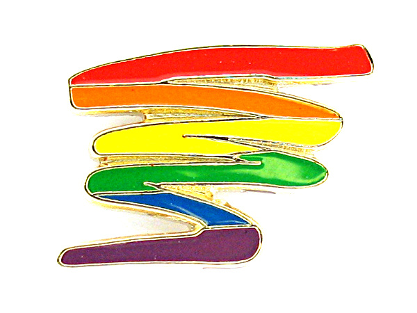 NEW- Rainbow Squiggle Lapel