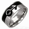 Steel Male 2-Tone Ring