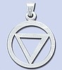 Silver Triangle Pendant, Large