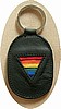 Rainbow Triangle Leather Keychain