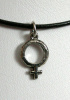NEW- Female Pewter Pendant Necklace