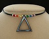 NEW- Memory Wire Triangle Necklace