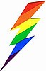 Rainbow Lightning Sticker