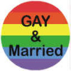 Rainbow Gay and Married Button